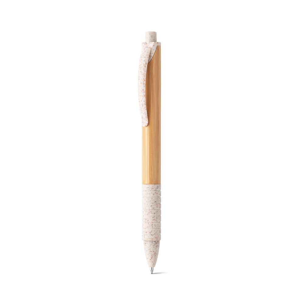 hi!dea 81013 - Stylo en bambou avec clip antidérapant