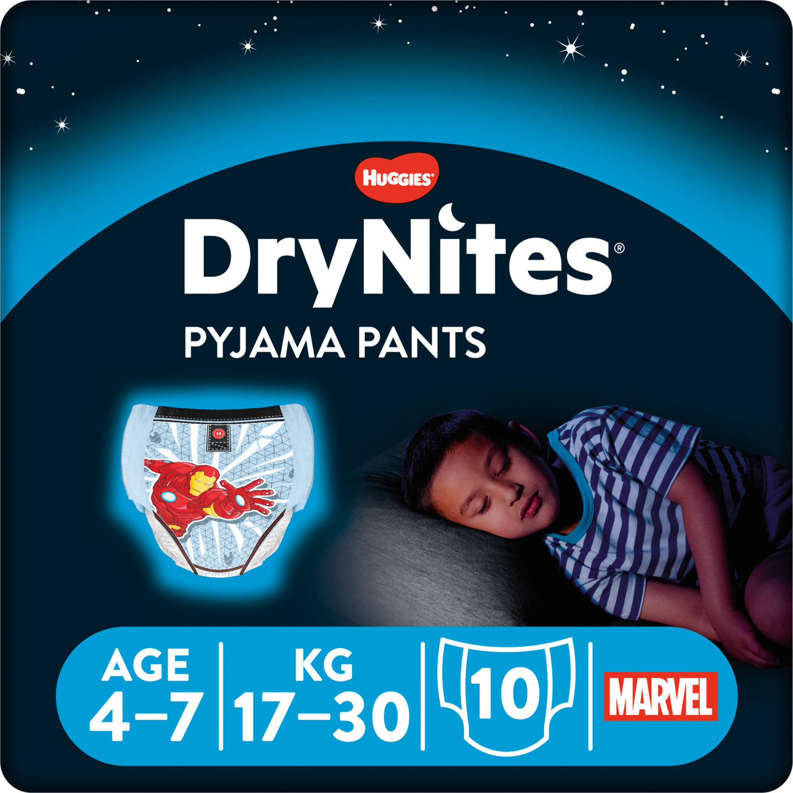 Huggies DryNites Pyjama-Nachthöschen Gr. 4-7, 10 Stück