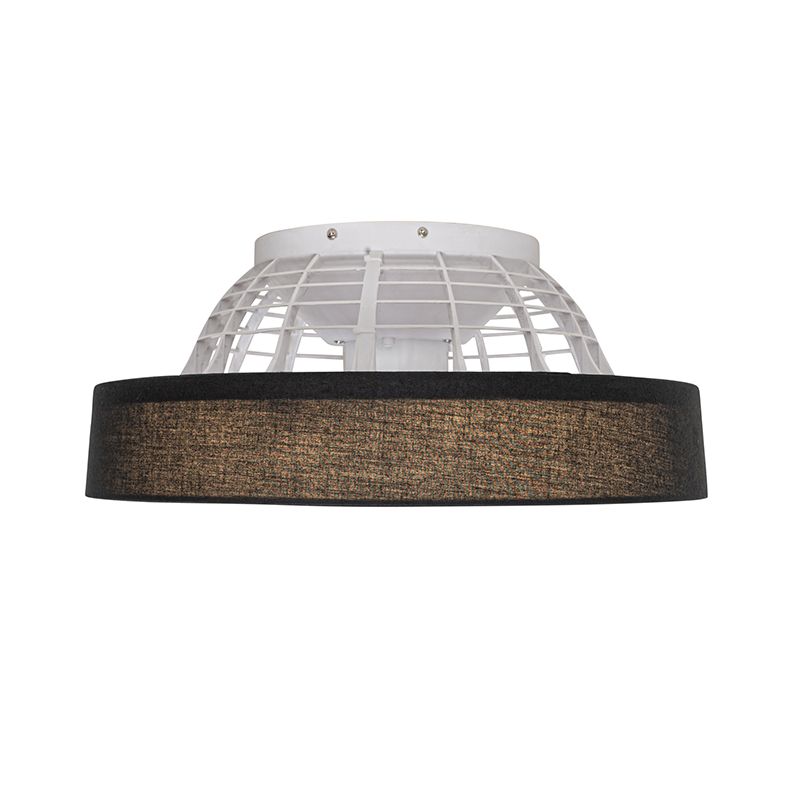 Plafondventilator zwart met ster effect 48cm incl. LED dimbaar met afstandsbediening - Emily