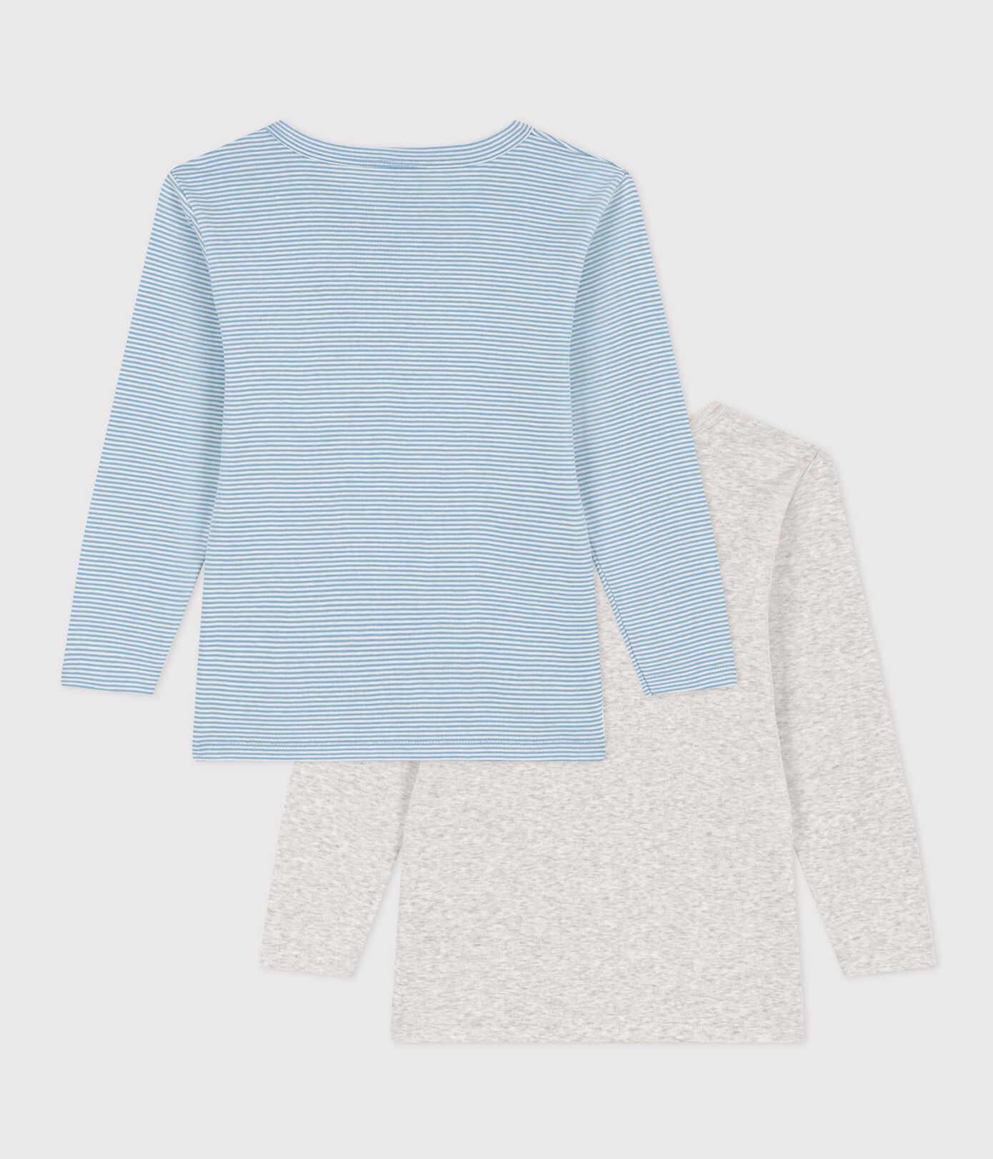 Lot de 2 tee shirts manches longues en coton petit garçon