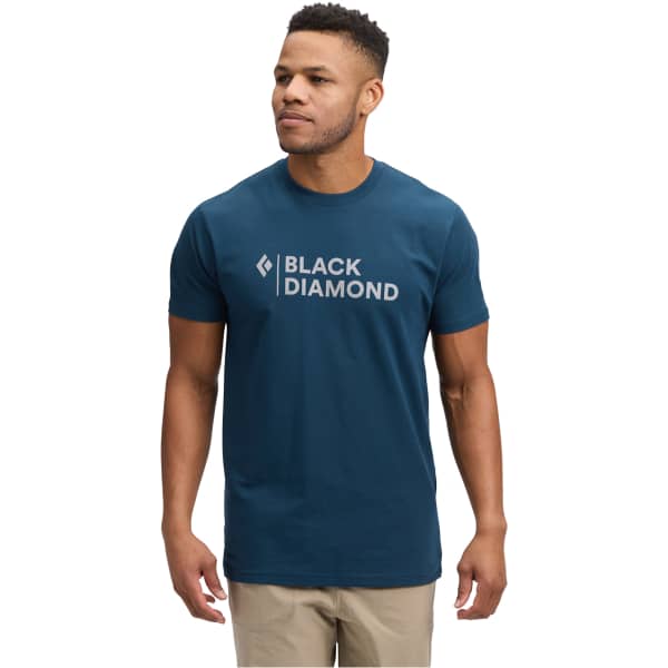 T-shirt escalade BLACK DIAMOND MINI STACKED SS TEE INDIGO