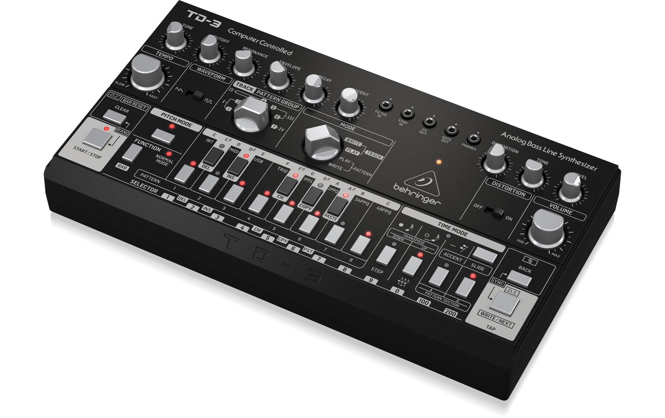 Synthesizer Analog Bass Line TD-3-BK Schwarz<br>Analoger Bass Line Synthesizer