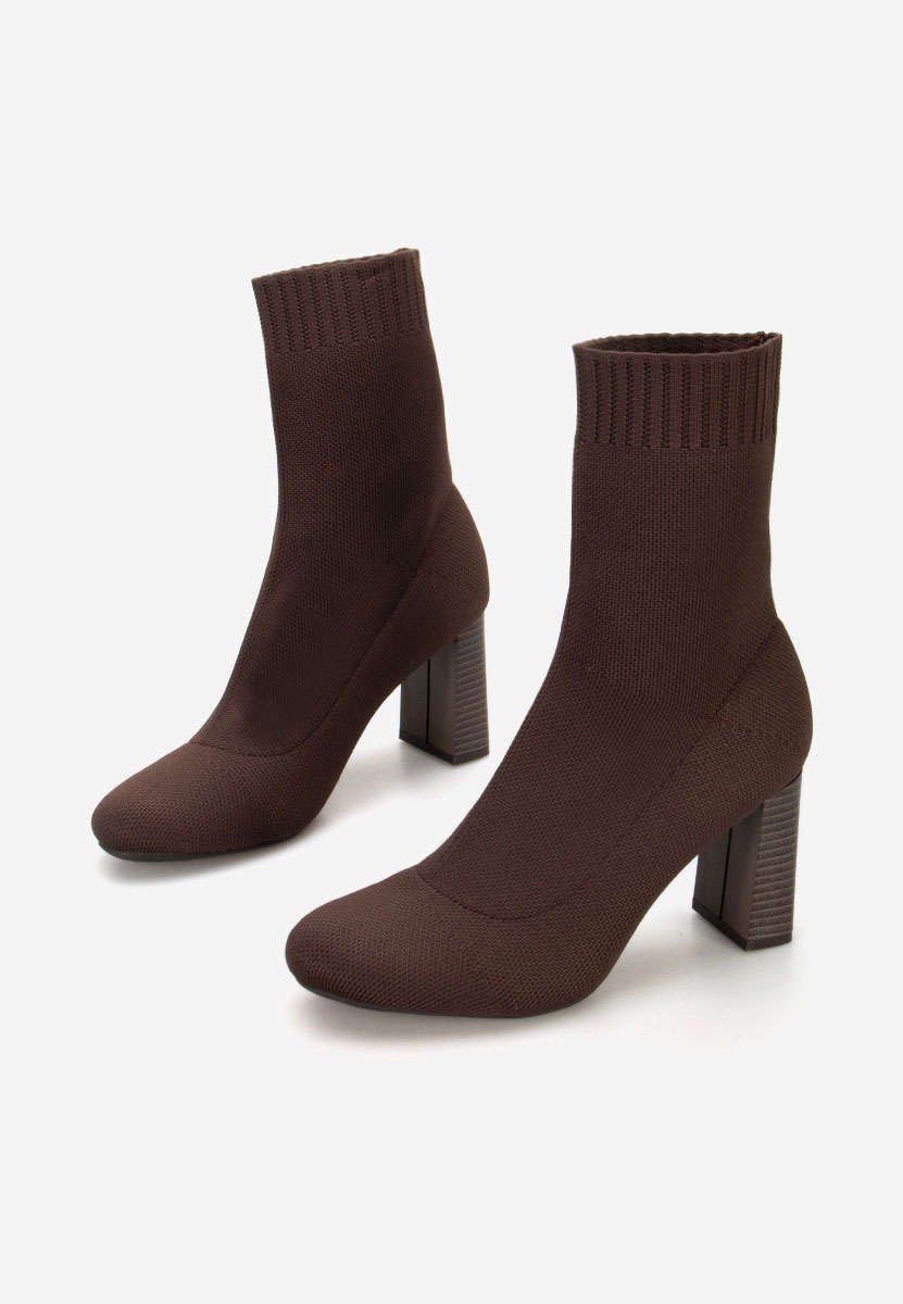 Bottines chaussettes bruns Lujana