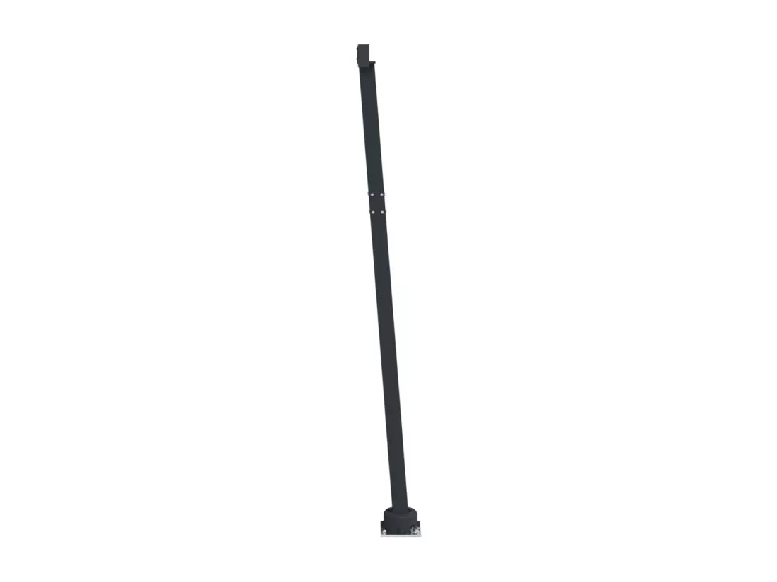 Jeu de poteaux d'auvent anthracite 450x245 cm fer