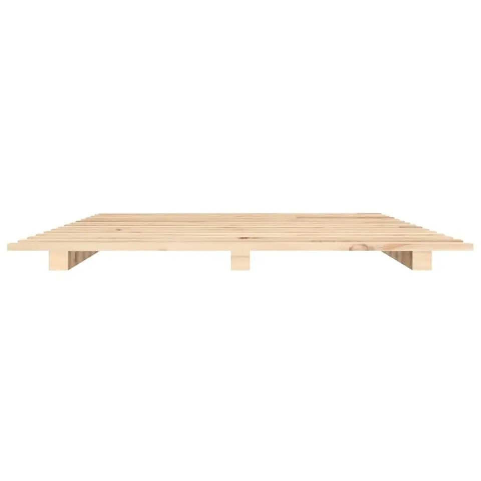 vidaXL - Palletbed frame - Naturel - Massief grenenhout - 140x190 cm