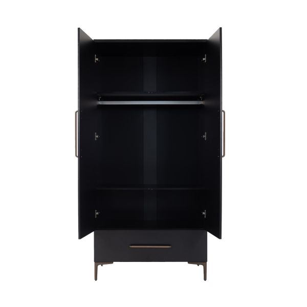 TWF Ledikant 60 x 120 - Commode 3 Laden - Hanglegkast 2 Deuren 1 Lade Modena Metaal