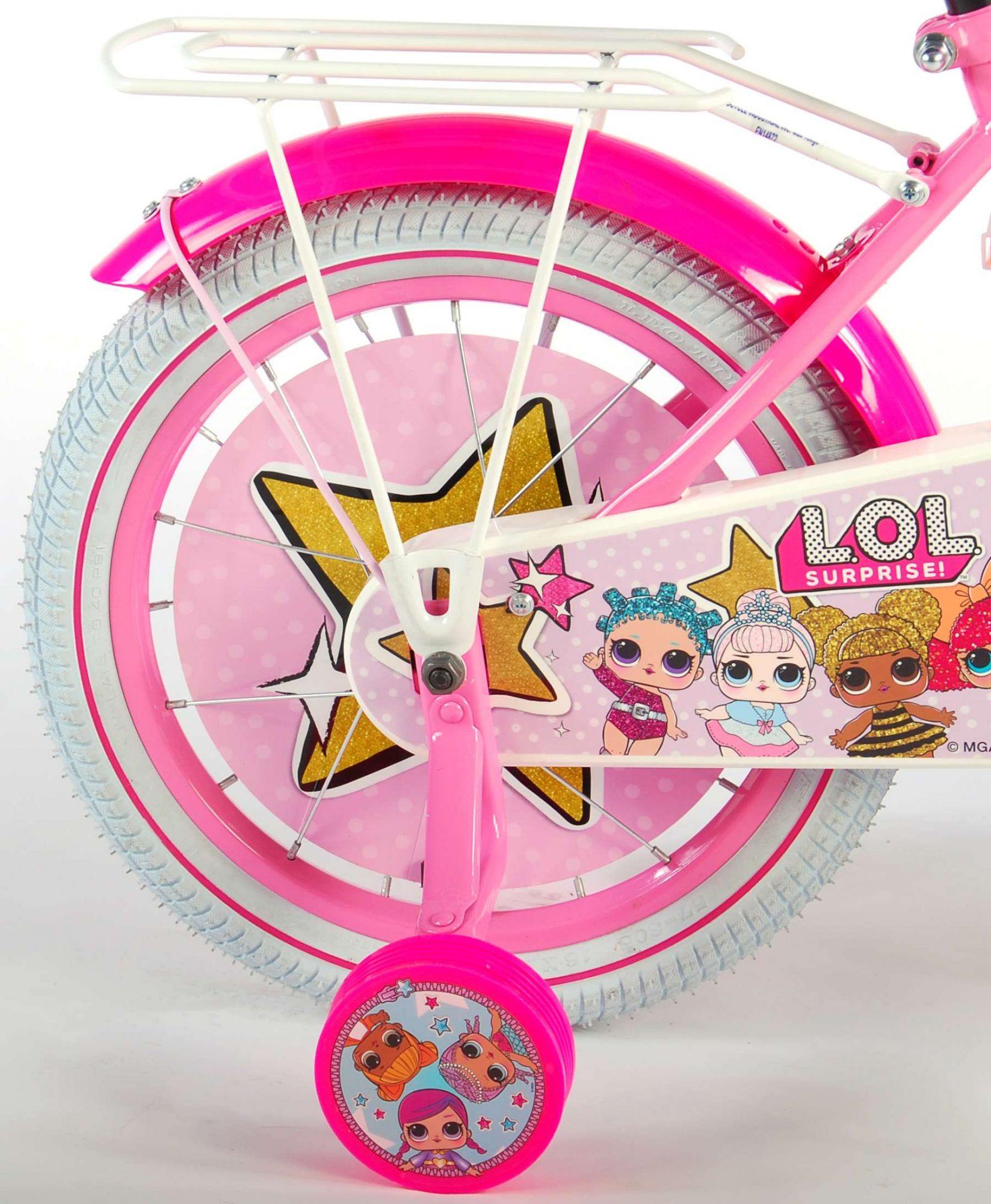 TPFSports LOL Surprise Kinderfahrrad - Mädchen - 16 Zoll - 2 Handbremsen - Pink