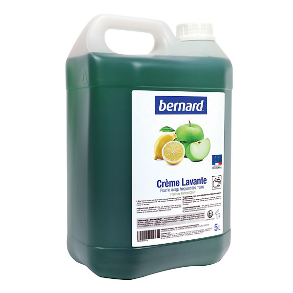 Savon crème lavante Bernard parfum pomme citron 5 L