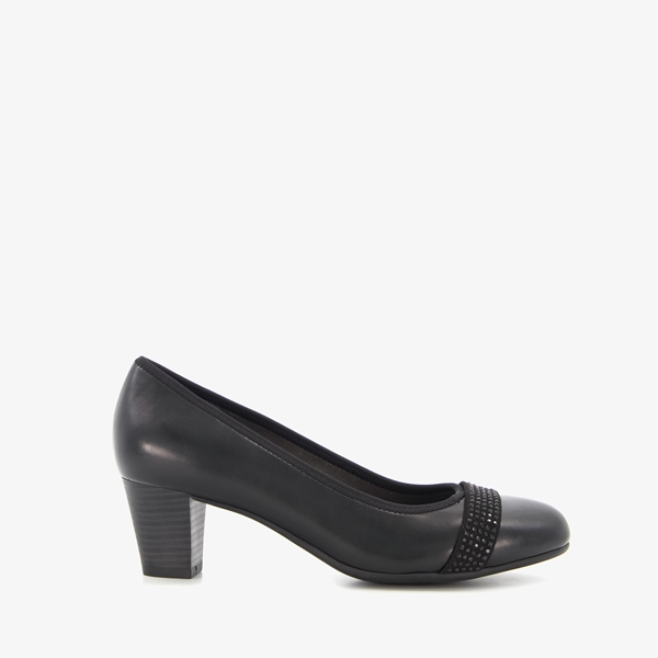 Softline dames pumps zwart met strass steentjes