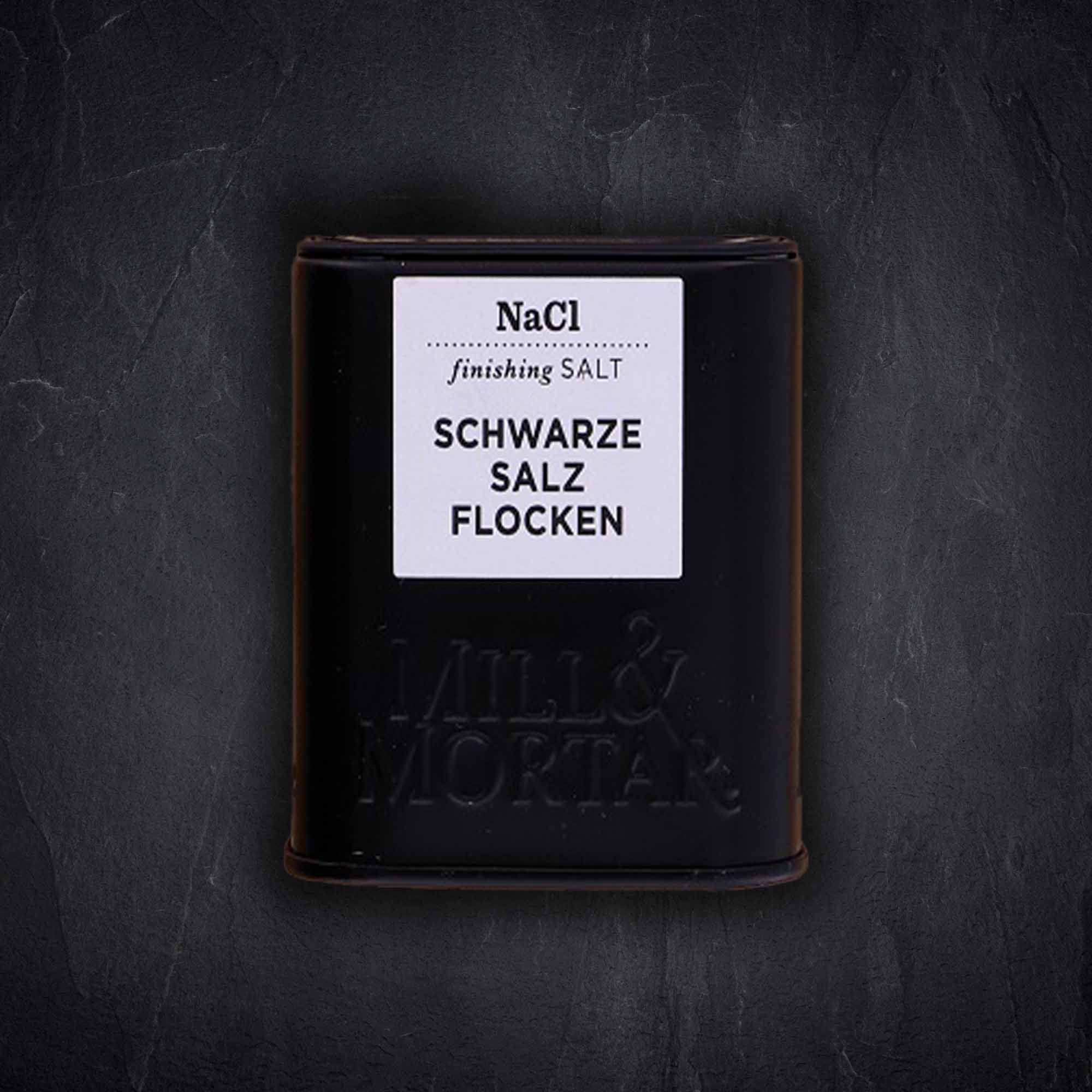 Schwarze Salzflocken