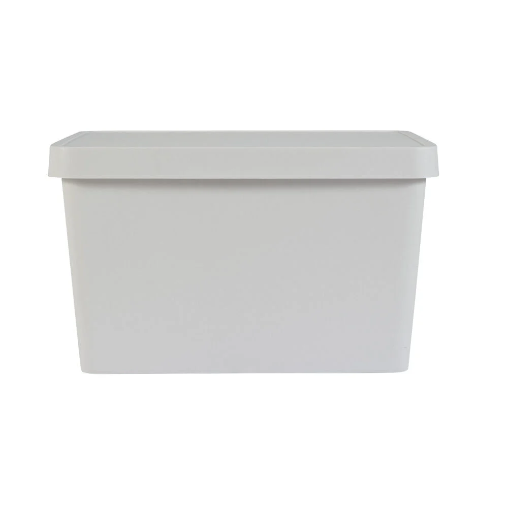 Boîte de rangement avec couvercle beige 17 L