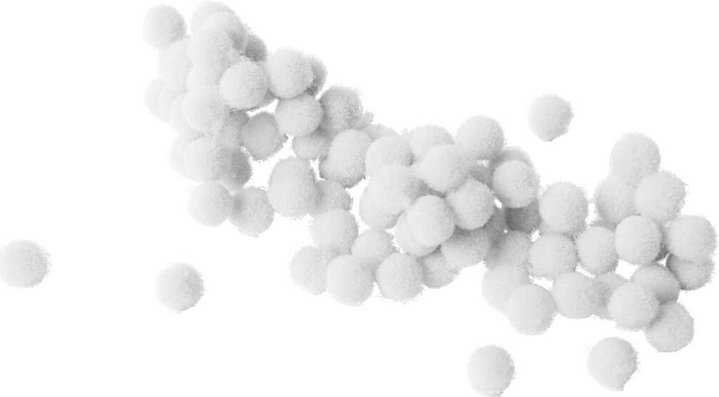 Pomponer - Ø 5 MM - Hvid - 550 Stk
