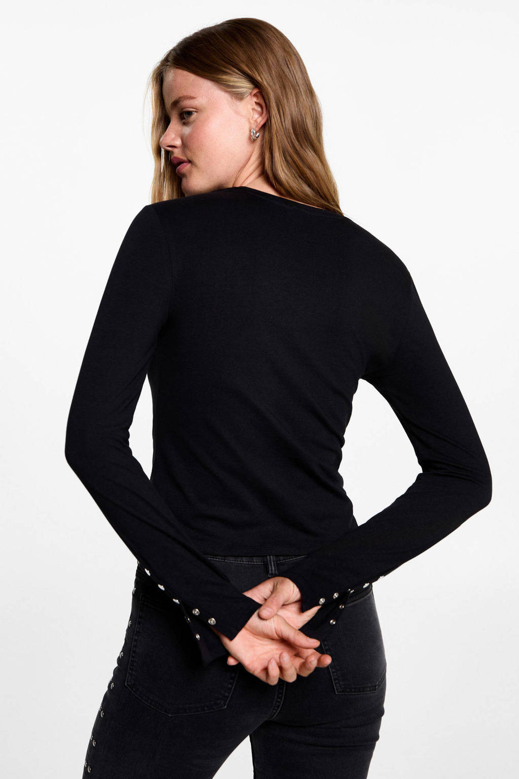 MANGO TEEN longsleeve zwart