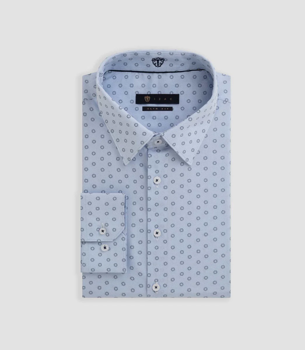 Chemise imprimée ciel 