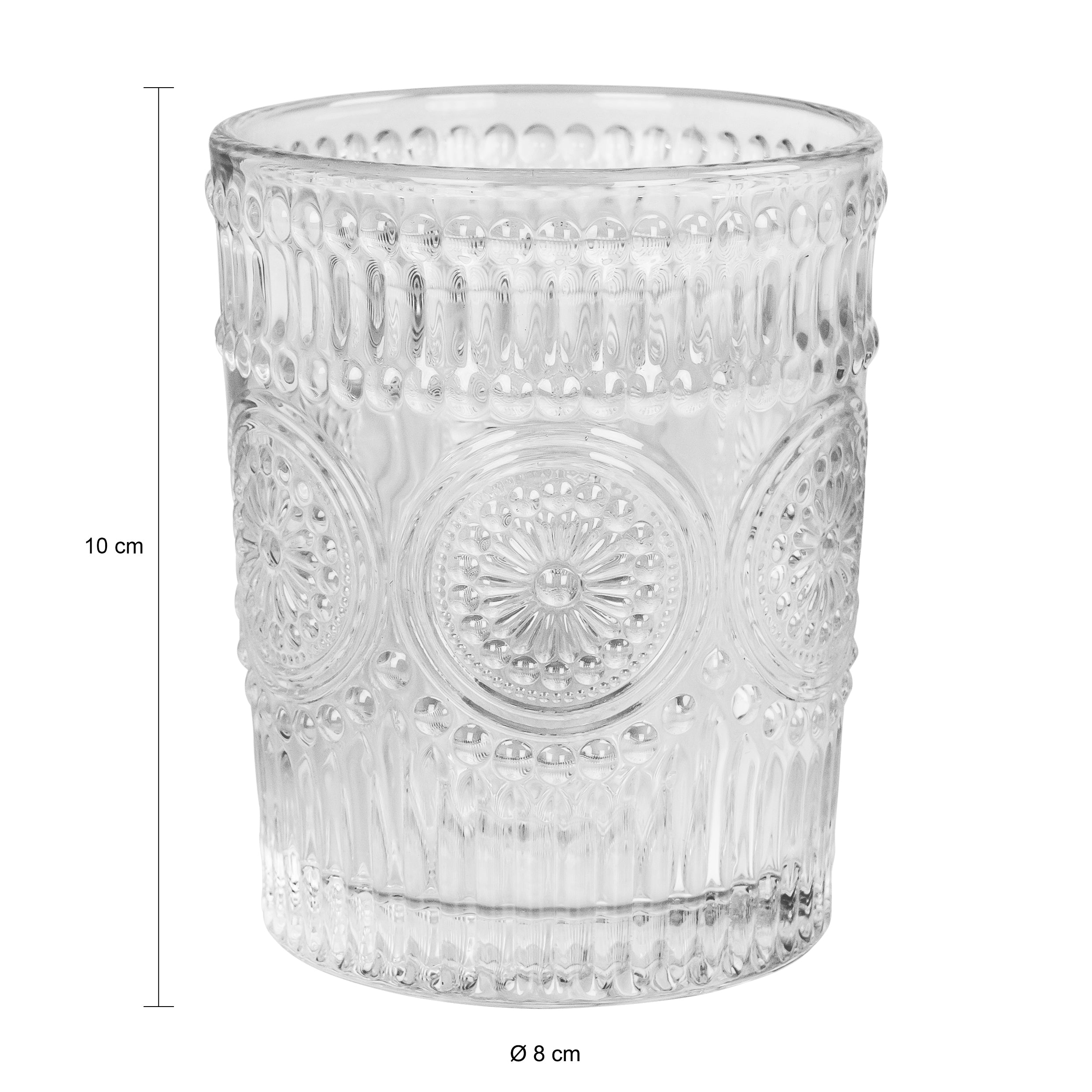 Krumble Waterglas vintage - 260 ml - Set van 6