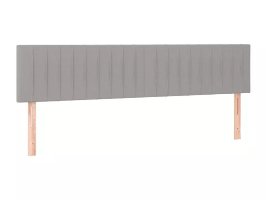 Sommier tapissier et matelas et LED Gris clair 180x200 cm Tissu