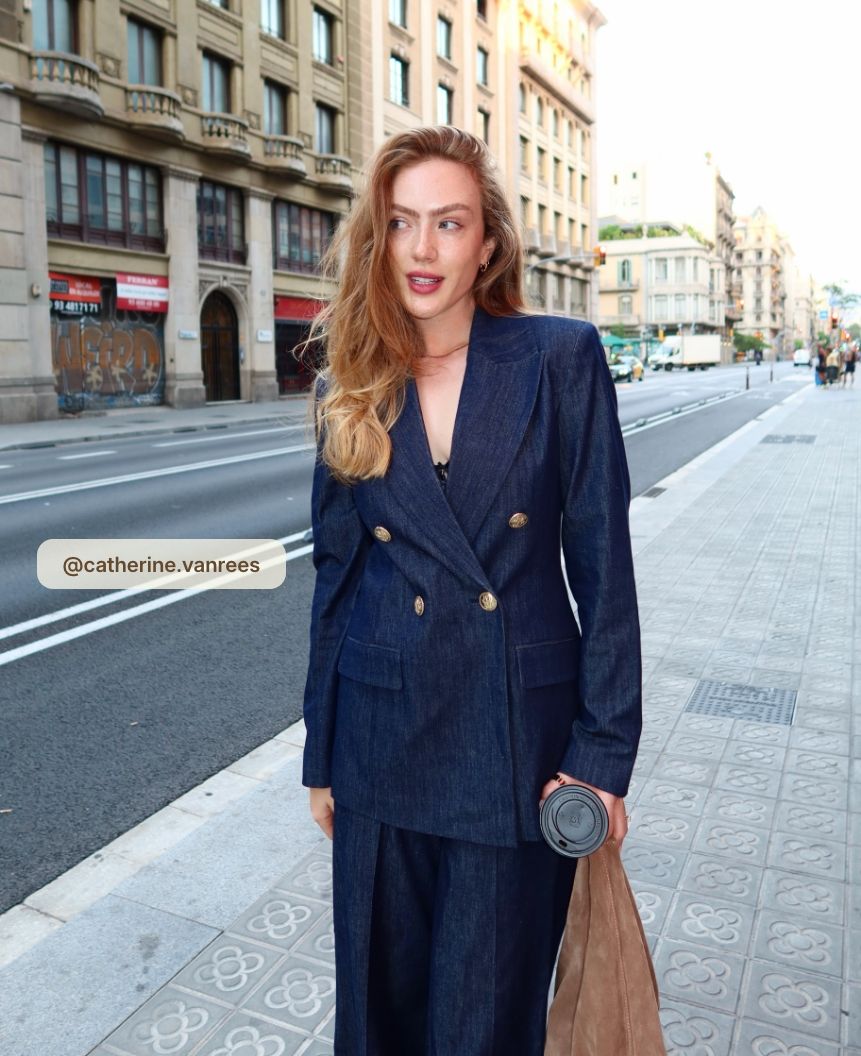 JV-BLUEBELL fitted blazer  - dark blue chambray