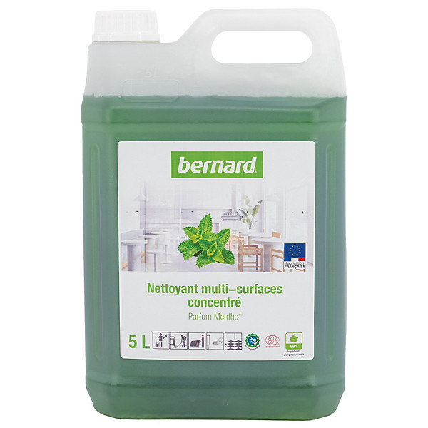 Nettoyant parfumé concentré multi-surfaces Bernard menthe 5 L