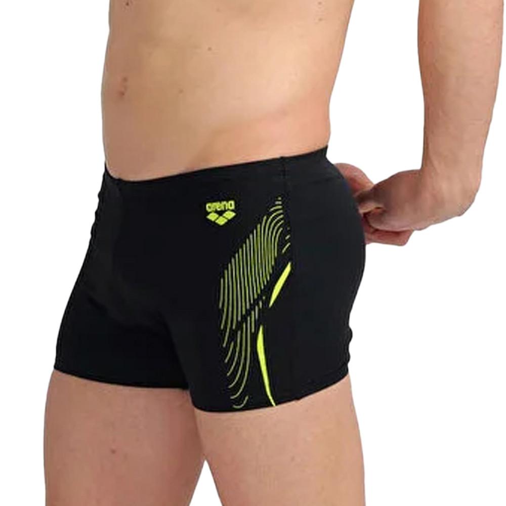 Arena Boxer de bain Noir/Jaune Homme Arena Swim Graphic