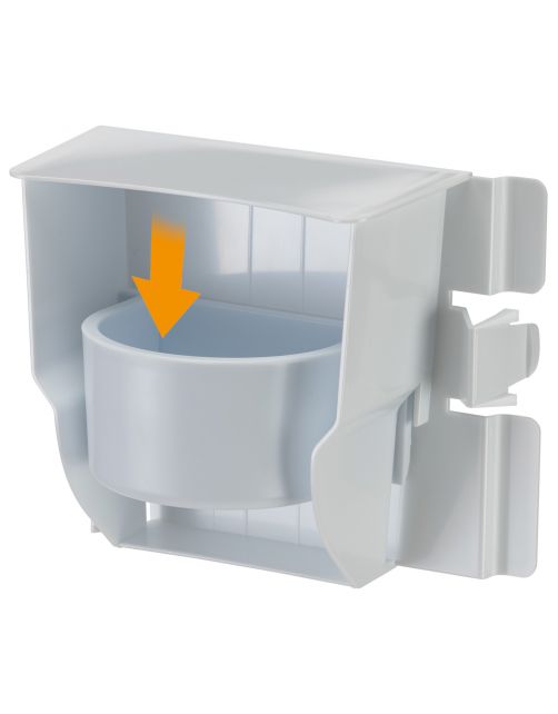 Ferplast Voerbak Brava 4 - Vogel - Voerbak- Drinkbak - 16.5x9.5x14 cm Assorti