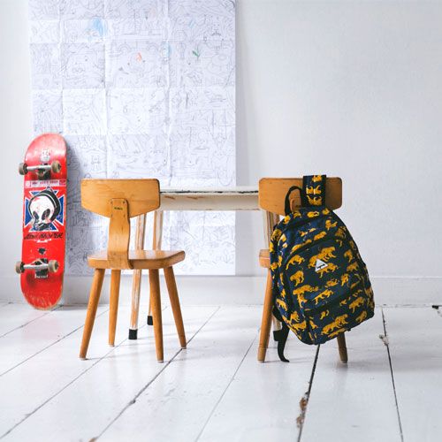 Little legends rugzak met regenhoes medium - tijger blauw - 38 cm