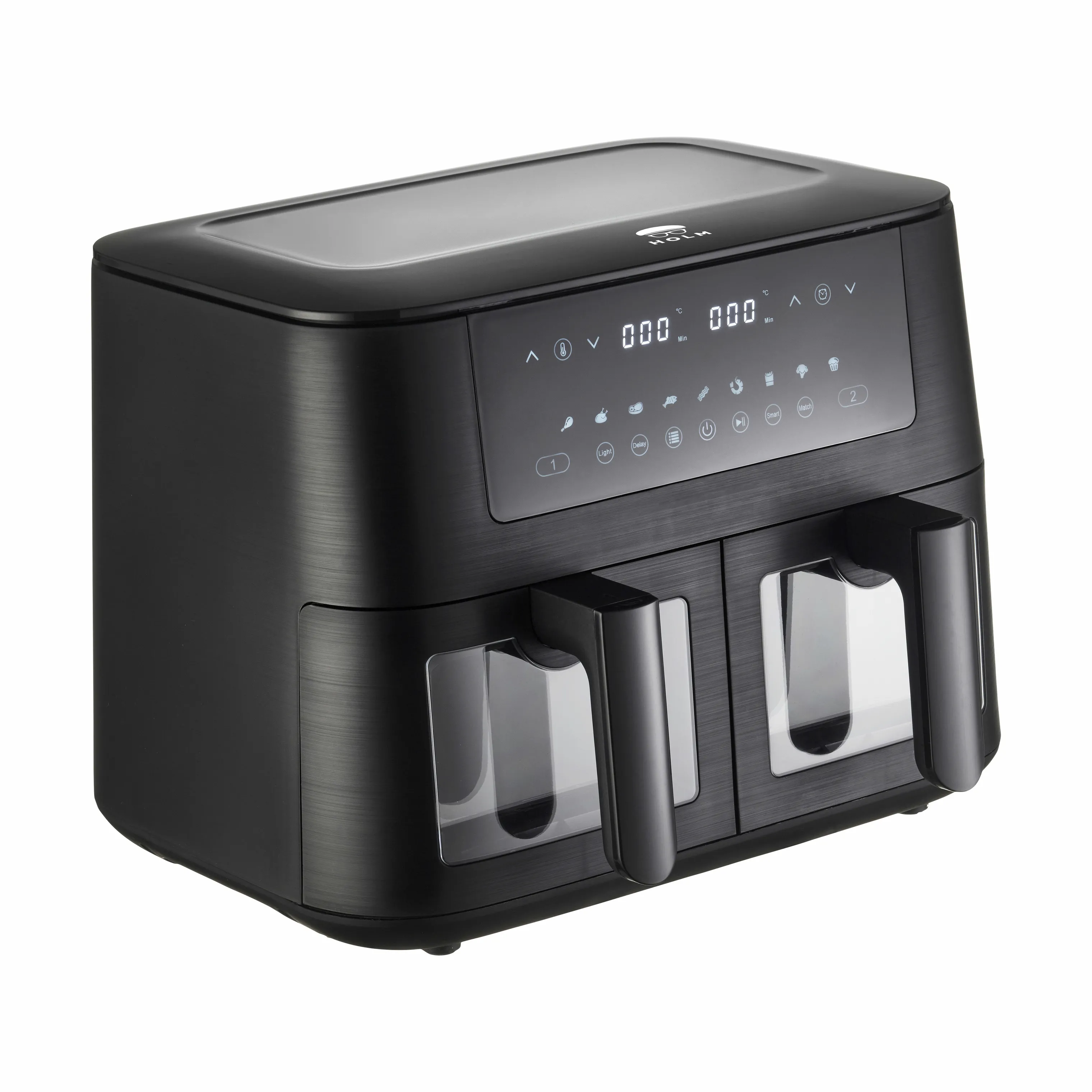 Holm Dobbelt Airfryer m. vindue