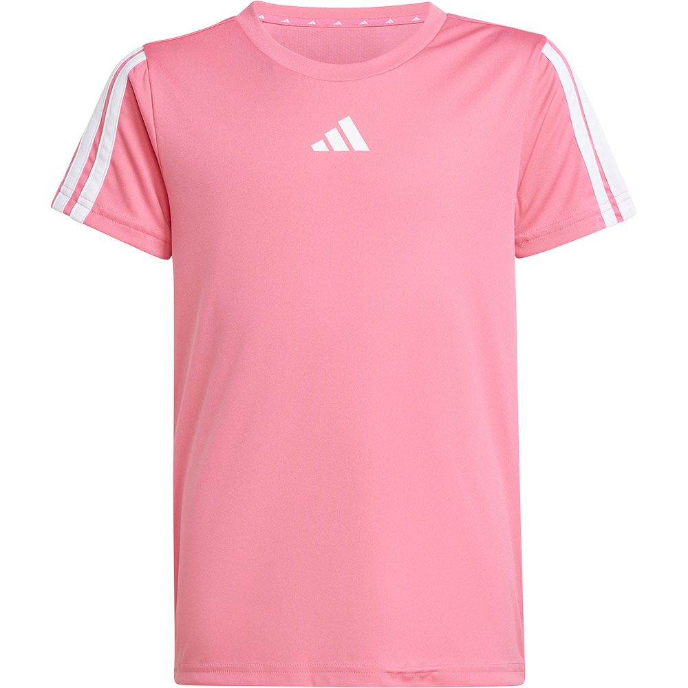 adidas Training Essentials 3-Streifen T-Shirt Kinder pink fusion