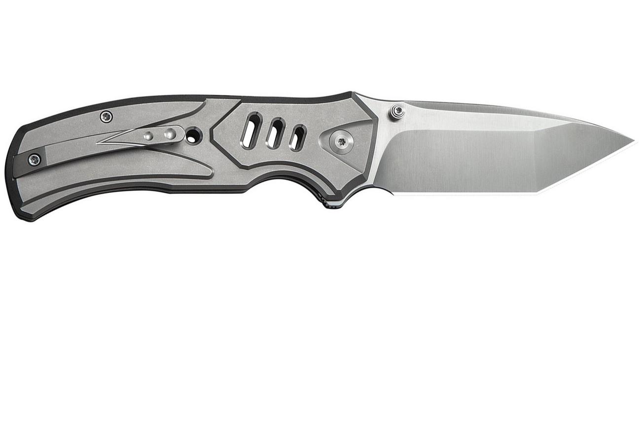 WE Knife Zentron WE24094-2 Satin Böhler M390, Gray Titanium, zakmes