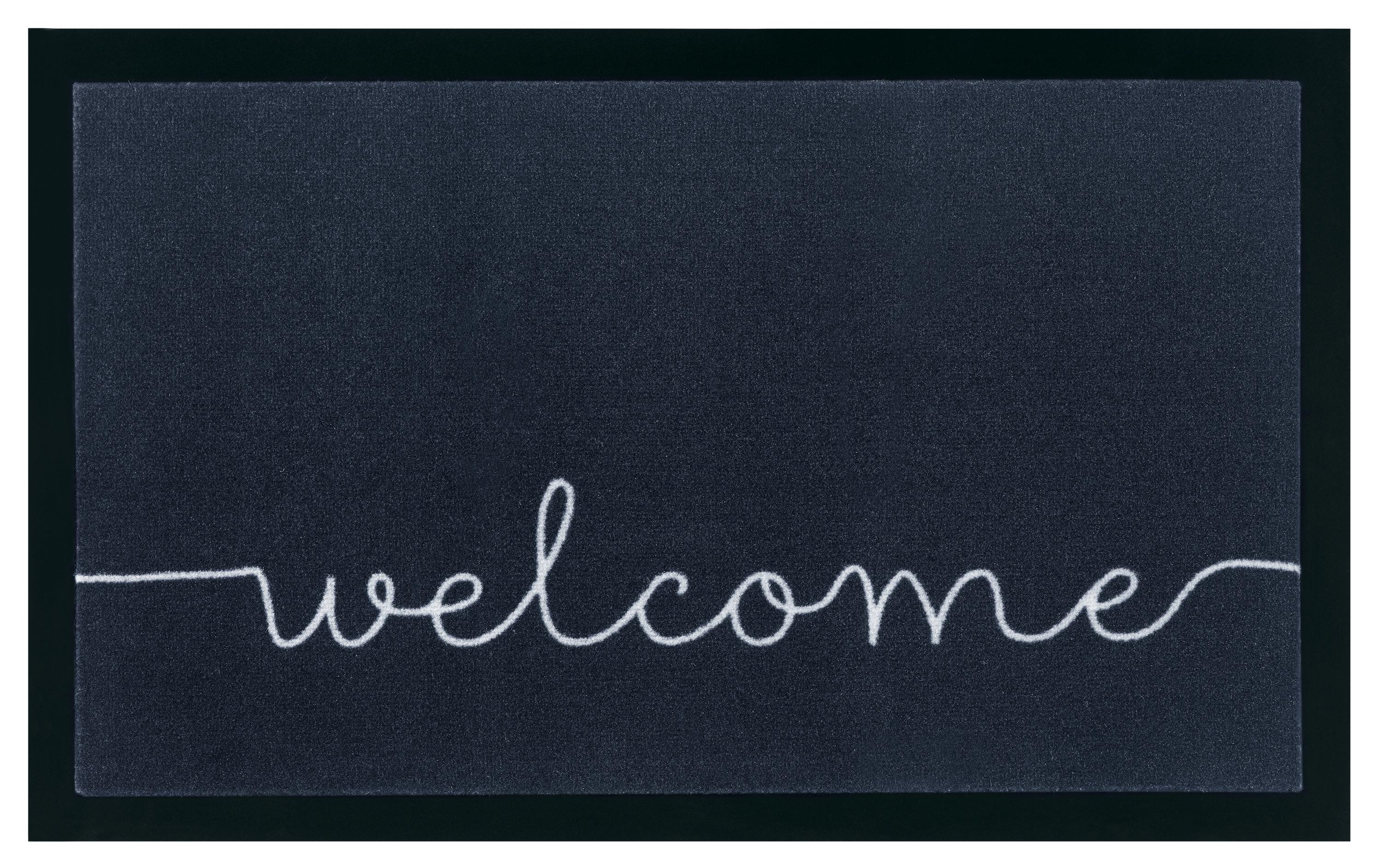 Welcome 45 cm x 75 cm, Crème/DunkelgrauTürmatte