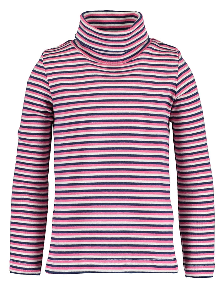 Rollkragen-Langarmshirt FRIENDSHIP gestreift in pink