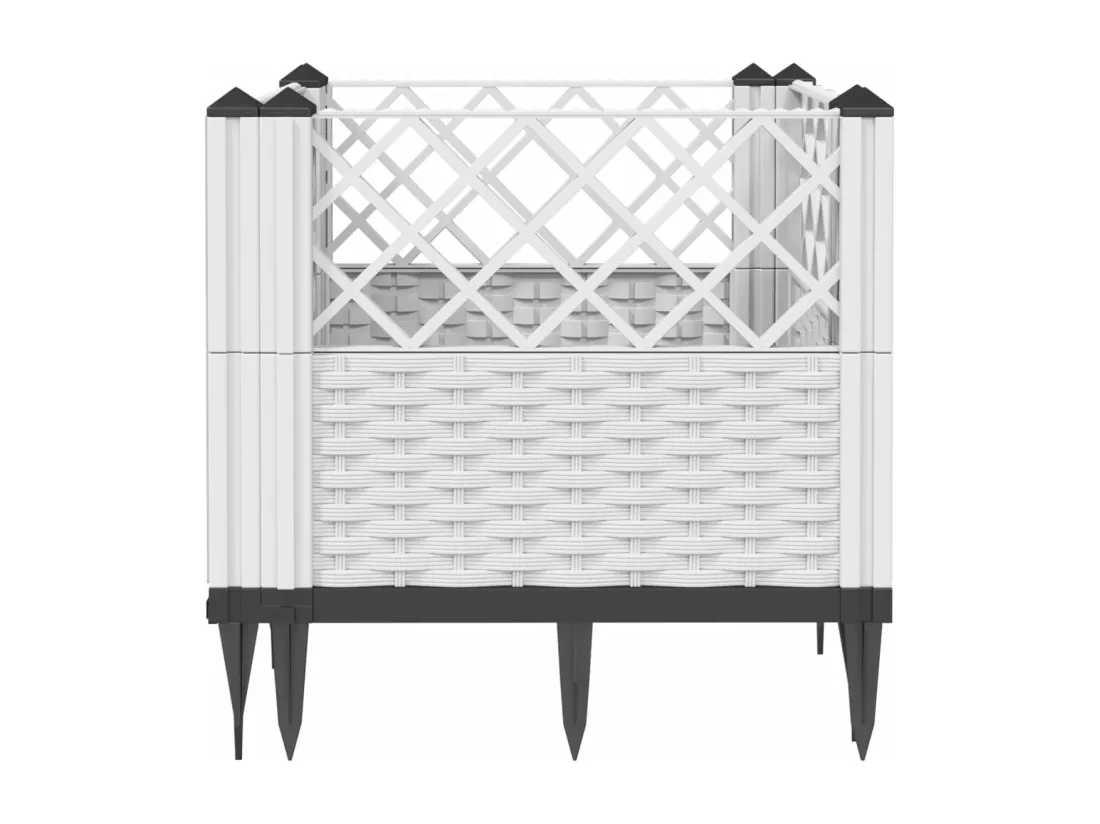 Jardinière bac lit surélevé blanche 43 x 5 x 43 cm 02_0038201