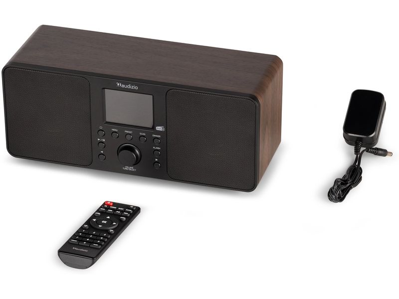 Audizio DAB  Radio Genua Braun DAB  Radio mit Stereo Lautsprecher und Bluetooth