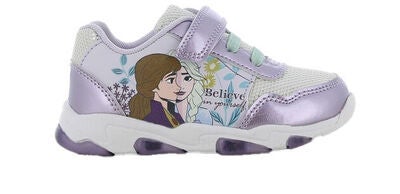 Disney Frozen Classic Blinkende Sneakers, Lilac/White
