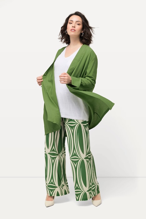 Jacke, gehämmerte Struktur, V-Ausschnitt, 7/8-Arm