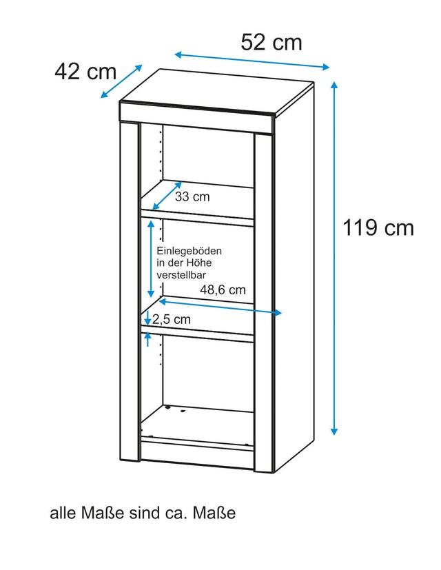 VOGL Möbelfabrik Aktenregal »Toronto« Breite 52cm bzw. 90cm, Made in Germany