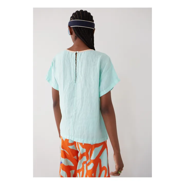 Dr Bloom Top Flake Lin | Bleu Clair