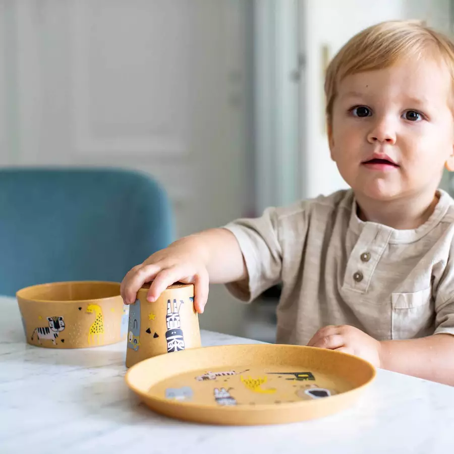 Koziol Kindergeschirrset 3er Set dunkelgelb