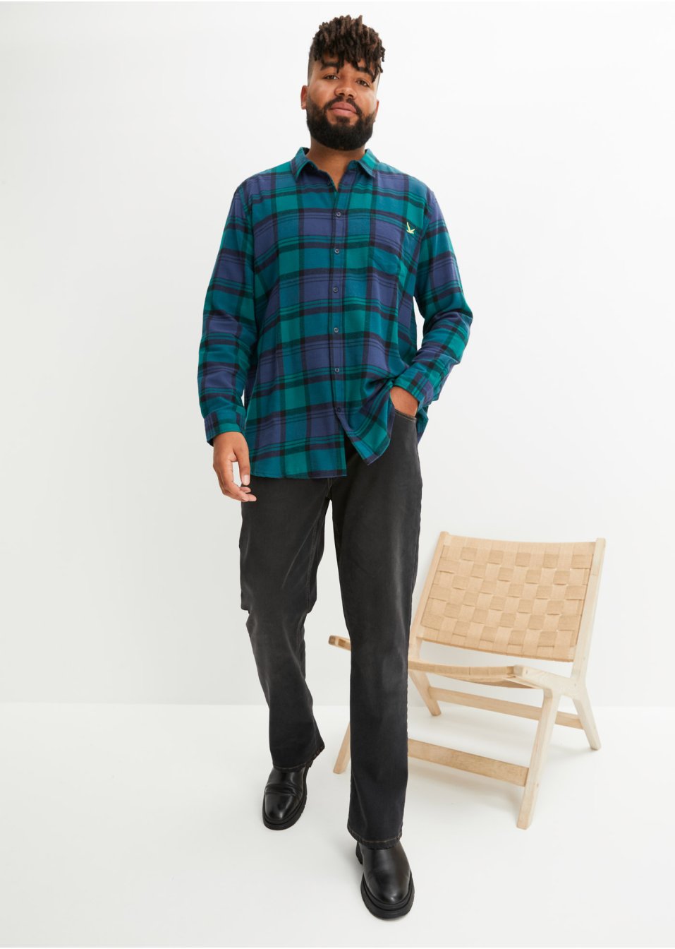 Chemise manches longues en flanelle