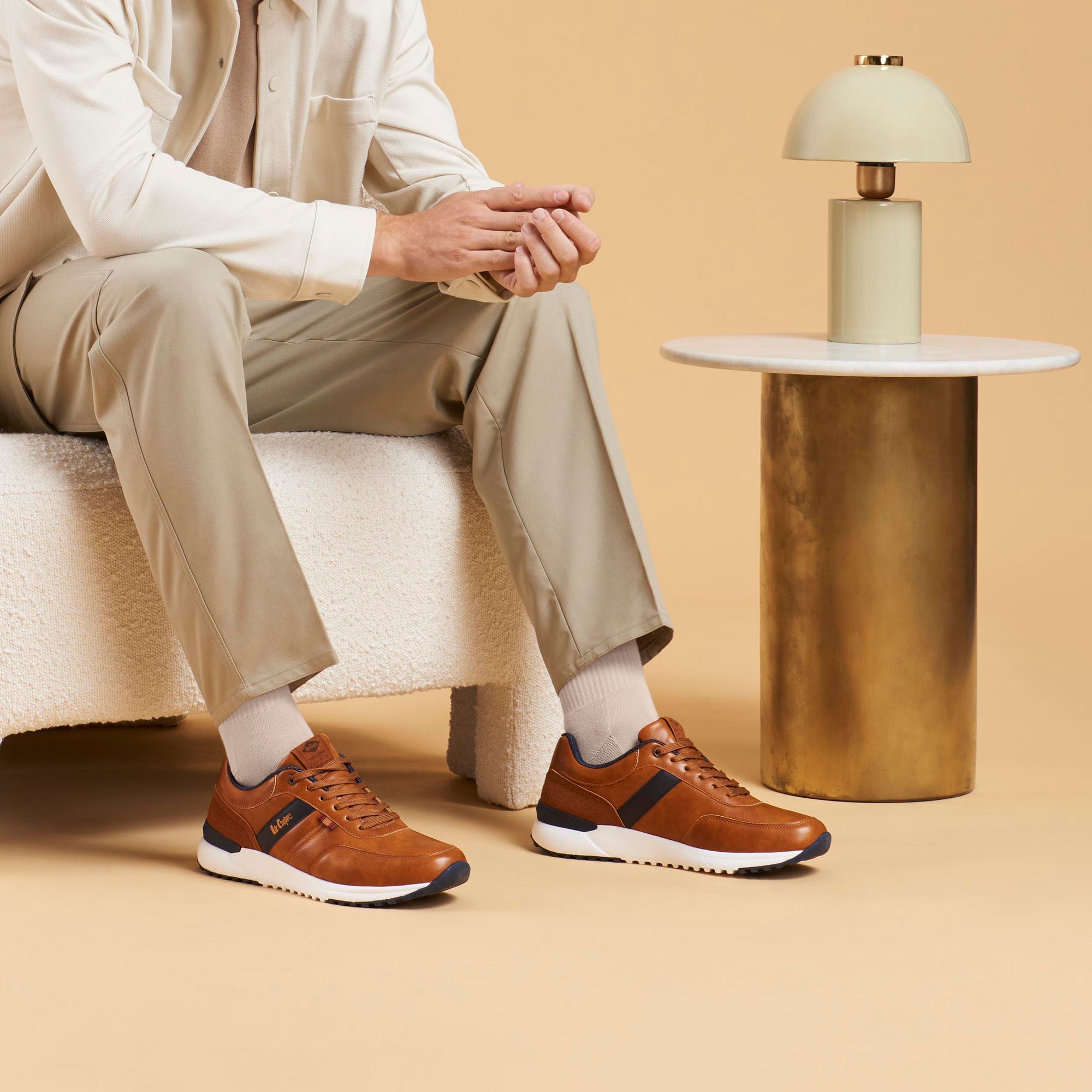 Baskets basses Homme cognac