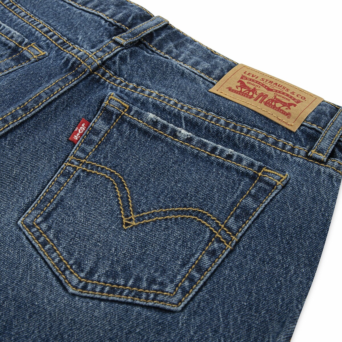 LEVI'S KIDS<br>Calça jeans de perna larga com costura frontal central