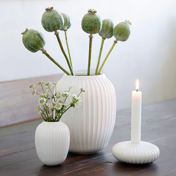 Kähler  Hammershøi vase, hvid - H: 10cm