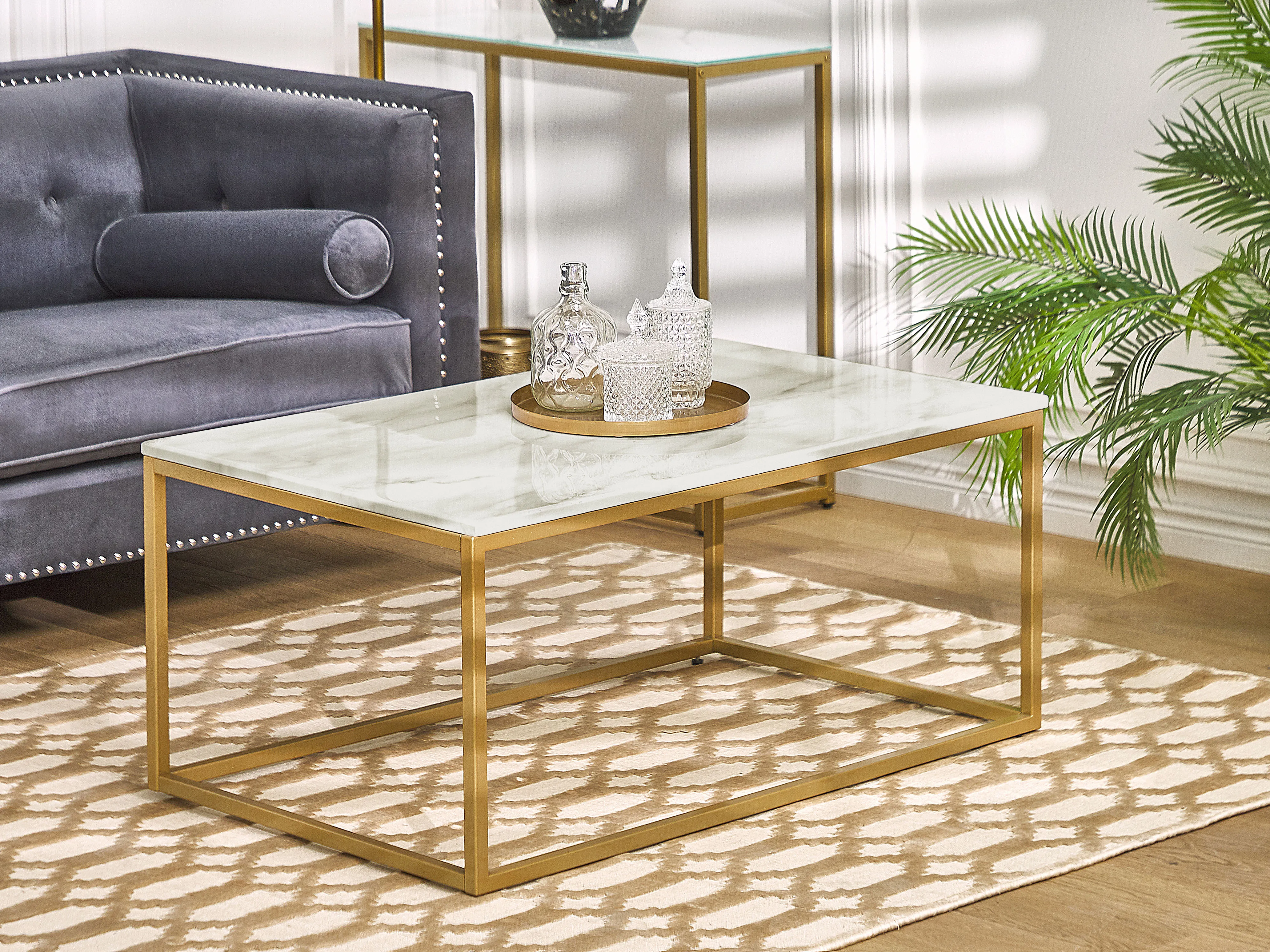 Salontafel DELANO Marmer/goud