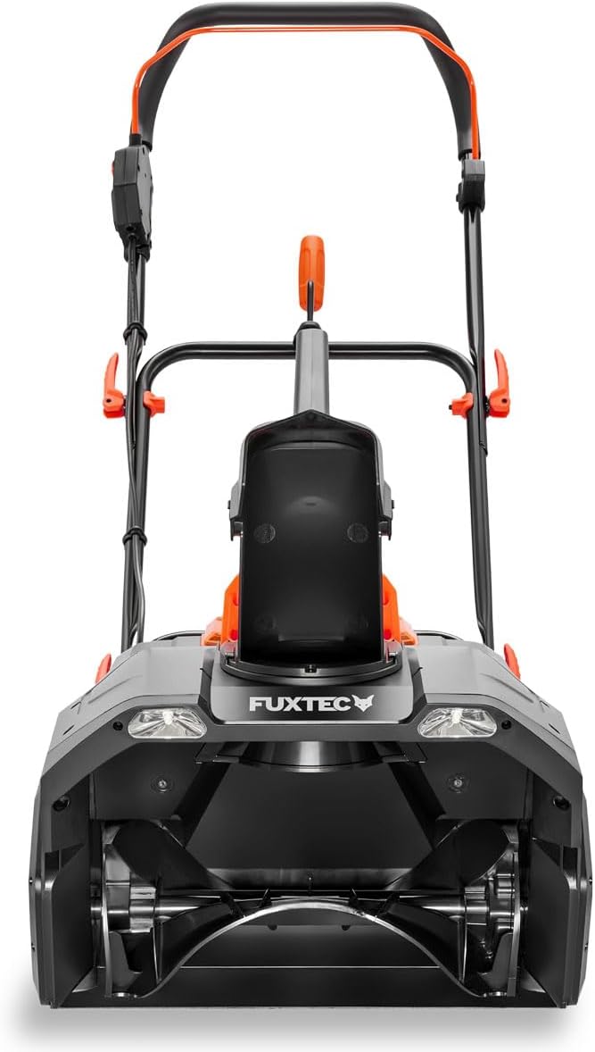 FUXTEC 40V Akku Schneefräse FX-E2SFSET, kabelloser Schneeräumer inkl. Akku + Ladegerät, 51 cm Arbeitsbreite, 6 m Wurfweite, Li-Ion Akku, LED-Frontlichter, leicht und wendig