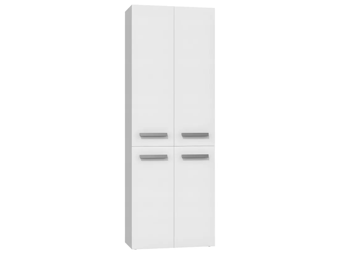 RORY - Armoire de salle de bain avec panier - Dimensions 174x60x30 - Meuble de rangement salle de bain espace buanderie