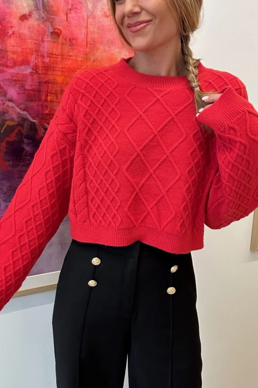 Valentin Studio Cable Knit Blouse