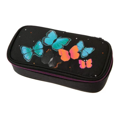 Walker Schüleretui Butterfly, schwarz