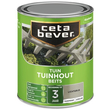 CetaBever Tuinhoutbeits zijdeglans transparant lichtgrijs 750 ml