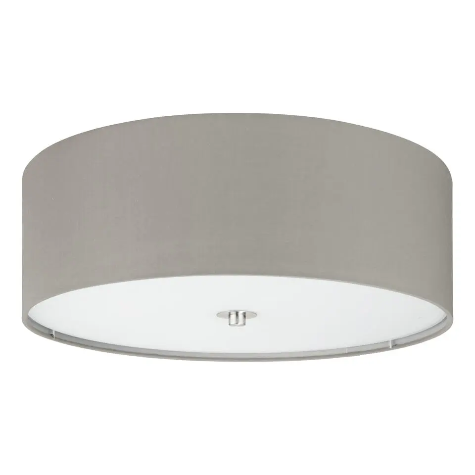 EGLOPasteri-Plafondlamp-3Lichts-ø475mm.-Nikkel-Mat-Taupe