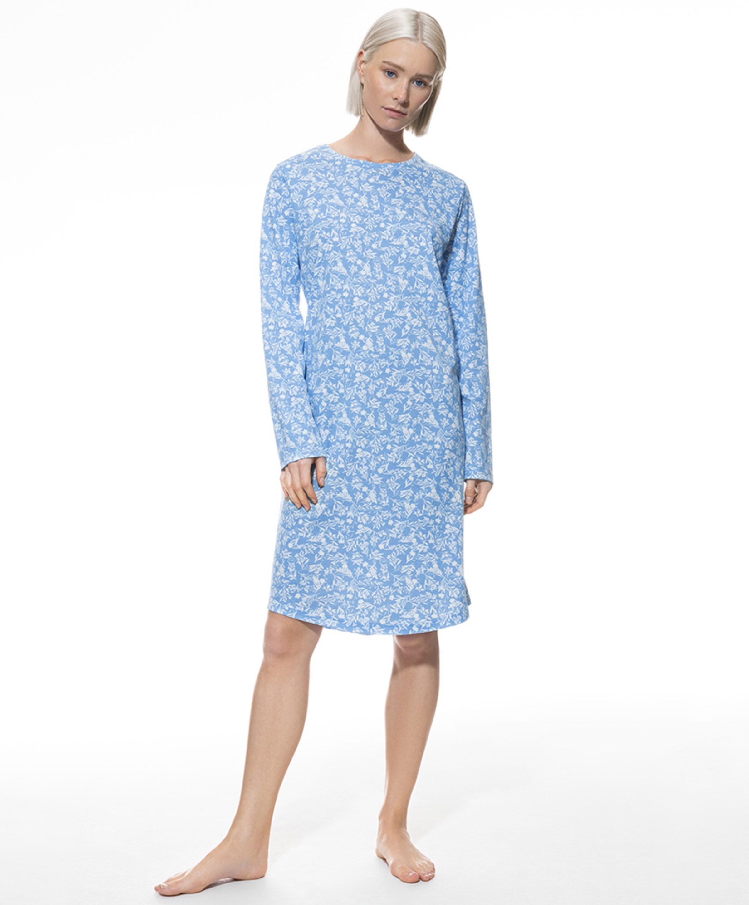 Mey Dames nachthemd blauw