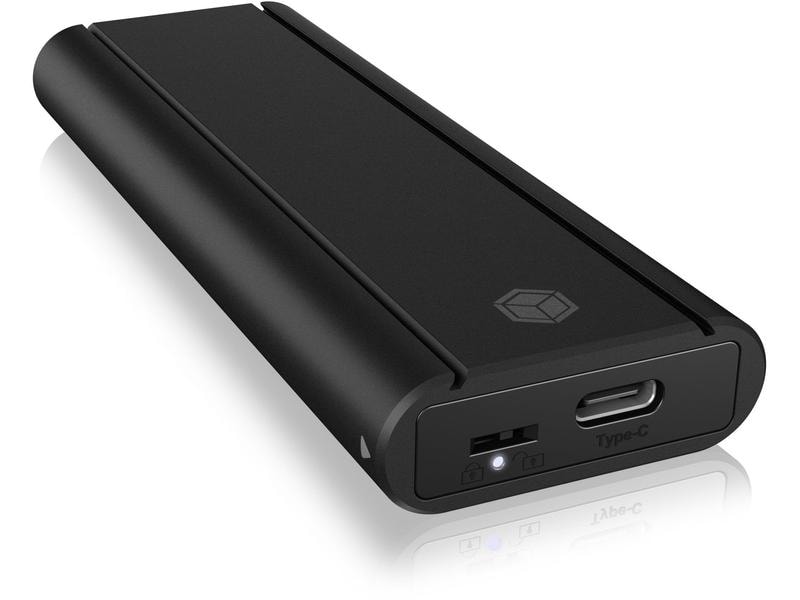 ICY BOX Externes Gehäuse IB-1807MT-C31 M.2 Externes Gehäuse für M.2 NVMe SSD mit USB Typ-C-Anschluss